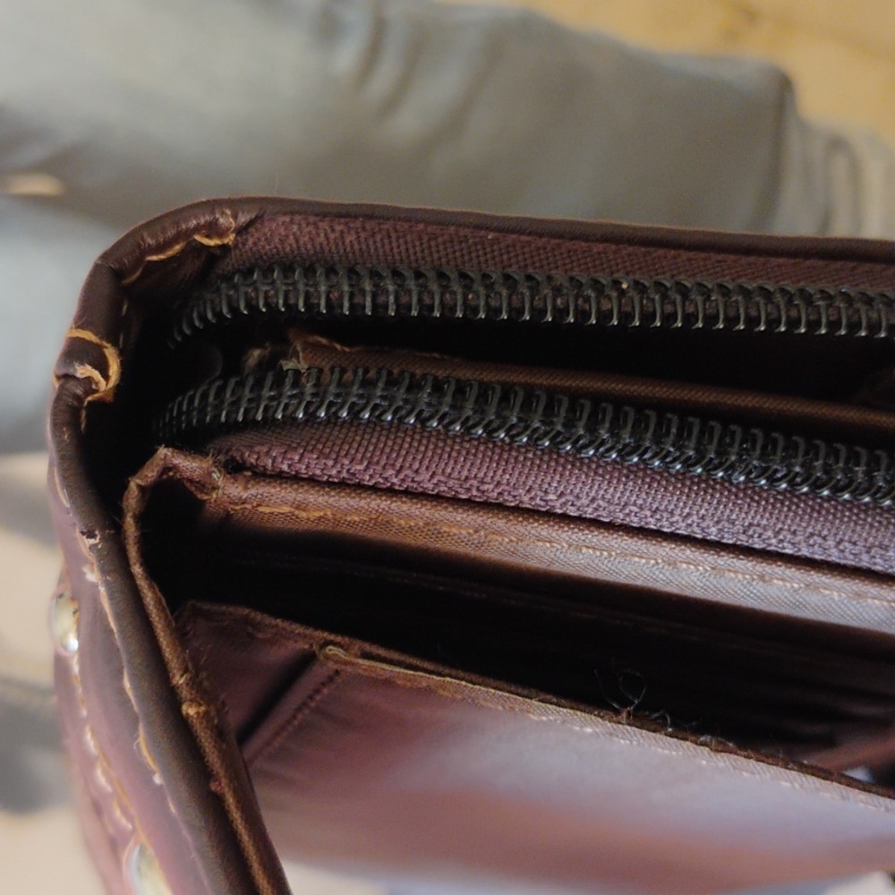 Western Style Embossed Wallet with Stud Accents - Picture 11 of 12